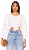Free People Oleander Cotton Top In Ivory