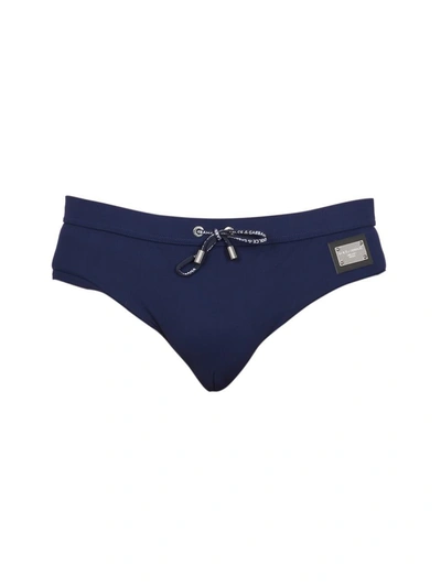 Dolce & Gabbana Brief Targhetta In Blue