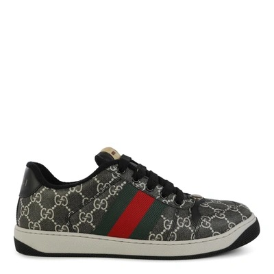 Gucci Screener Herrensneaker Mit Gg In Black