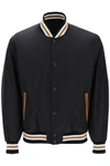 Versace Medusa Flame Nylon Bomber Jacket In Black