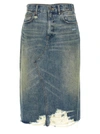 R13 Blue Jesse Denim Midi Skirt In Blue