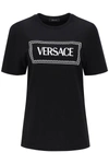 Versace Black Cotton T-shirt In Black