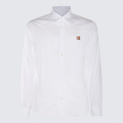 MAISON KITSUNÉ MAISON KITSUNÉ WHITE COTTON FOX HEAD SHIRT