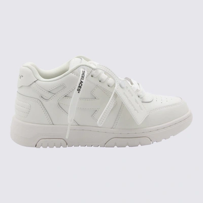 Off-white White And White Leather Out Of Office Sneakers In White/white