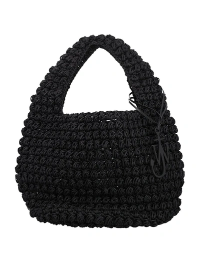 Jw Anderson J.w. Anderson Popcorn Large Basket Bag In Black
