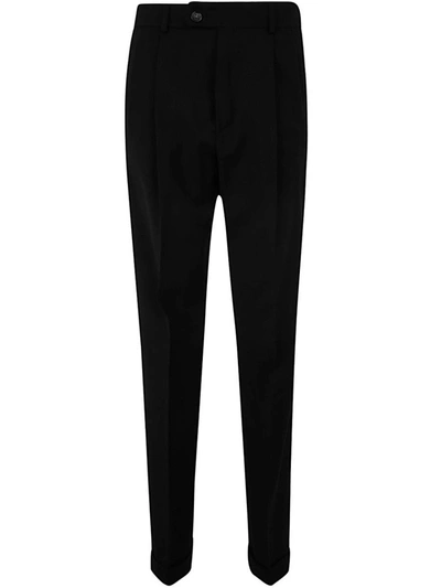 Sportmax Wounded Wide Leg Trouser With Pences Clothing In Black