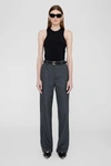 ANINE BING ANINE BING DREW PANT IN GREY PINSTRIPE