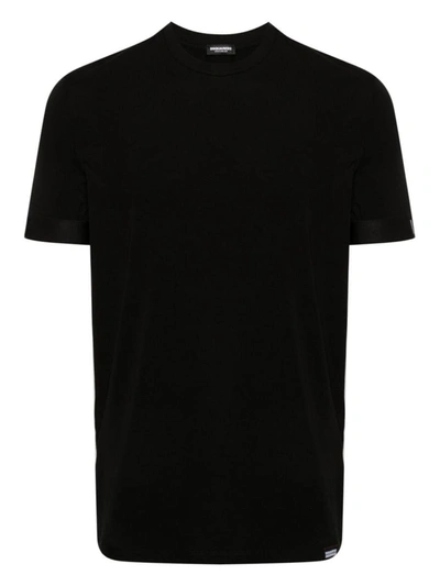 Dsquared2 Icon Band Crewneck T-shirt In Black