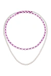 EÉRA 'REINE' DOUBLE NECKLACE WITH PEARLS