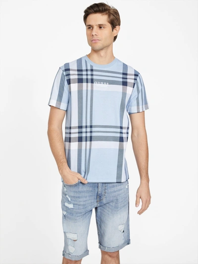 Guess Factory Eco Voltz Tee In Blue