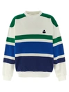 Isabel Marant Meyoan Striped Sweatshirt In White