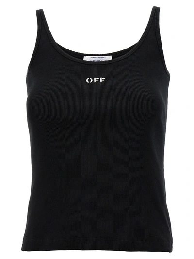OFF-WHITE OFF STAMP TOPS BLACK