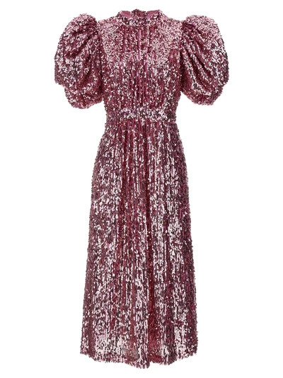 Rotate Birger Christensen Rotate Sequin Midi Dress In Pink