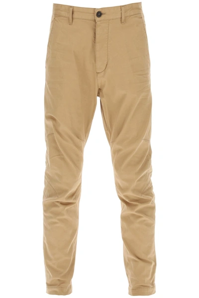 Dsquared2 Mid-rise Tapered Trousers In Brown