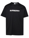 BURBERRY BURBERRY MAN BURBERRY BLACK COTTON T-SHIRT