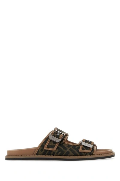 Fendi Feel Sandals In Brown