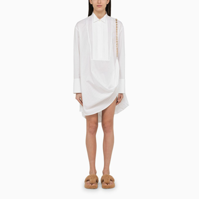 LOEWE LOEWE WHITE COTTON SHIRT DRESS WOMEN