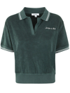 SPORTY AND RICH SPORTY & RICH SYRACUSE LOGO EMBROIDERED POLO SHIRT