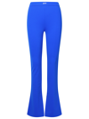 Off-white Logo-waistband Flared Leggings In Blue