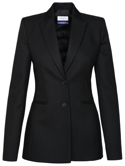 Off-white Woman Giacca Corporate In Black