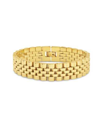 Sterling Forever 14k Plated Chunky Chain Watch Band In Gold