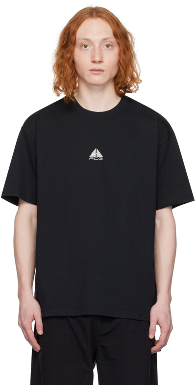 Nike Black Embroidered T-shirt