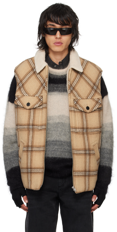 Isabel Marant Beige Kiraneo Waistcoat In 50cm Camel