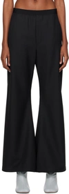 Mm6 Maison Margiela Black Embroidered Trousers In 900 Black