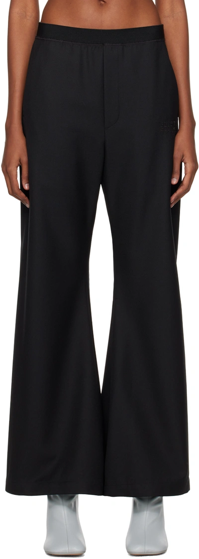 Mm6 Maison Margiela Black Elasticized Trousers In 900 Black