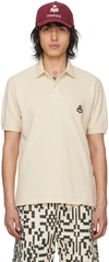 Isabel Marant Logo-embroidered Cotton Polo Shirt In Neutrals