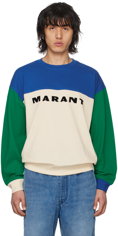 Isabel Marant Blue Aftone Sweatshirt In Multi