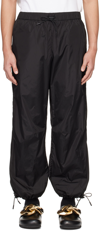 Simone Rocha Wide Leg Puddle Track Pants In Black