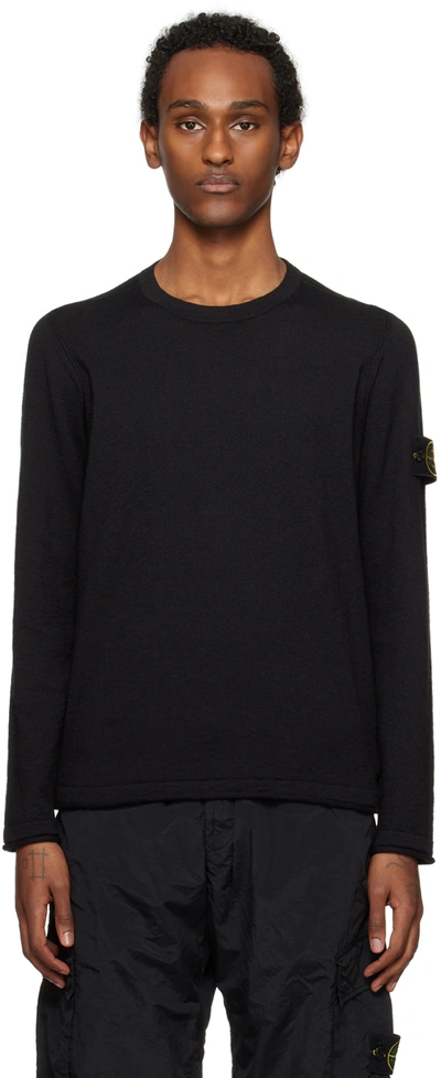 Stone Island Black Patch Sweater In A0029 Black