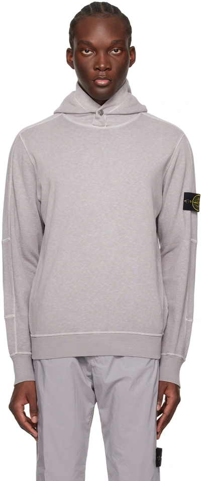 Stone Island Gray Patch Hoodie In V0164 Dust
