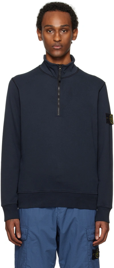 Stone Island Navy Ghost Piece Sweatshirt In V0020 Navy Blue