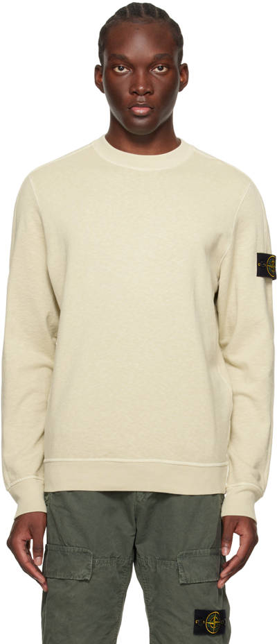 Stone Island Green Patch Sweatshirt In V0151 Pistachio
