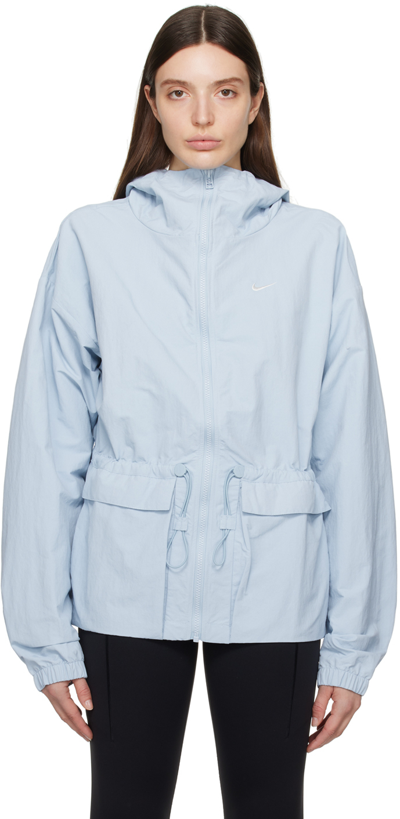 Nike Blue Lightweight Jacket In Lt Armory Blue/sail