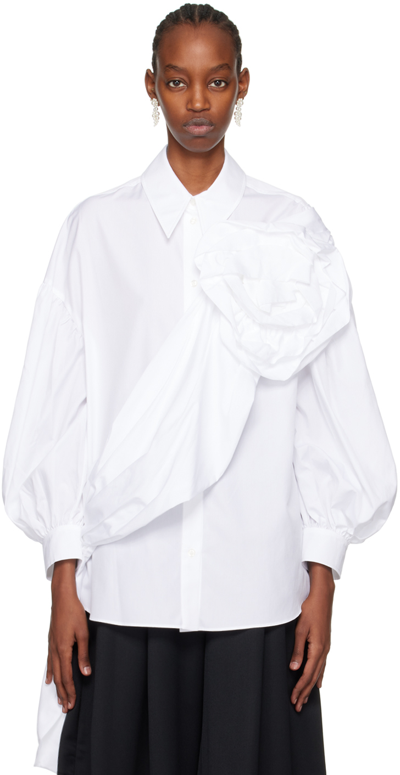 Simone Rocha White Signature Sleeve Sash Shirt