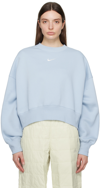 Nike Women's  Sportswear Phoenix Fleece Oversized Crew-neck Sweatshirt In Lt Armory Blue/sail