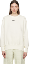 Nike Women's  Sportswear Phoenix Fleece Over-oversized Crew-neck Sweatshirt In White