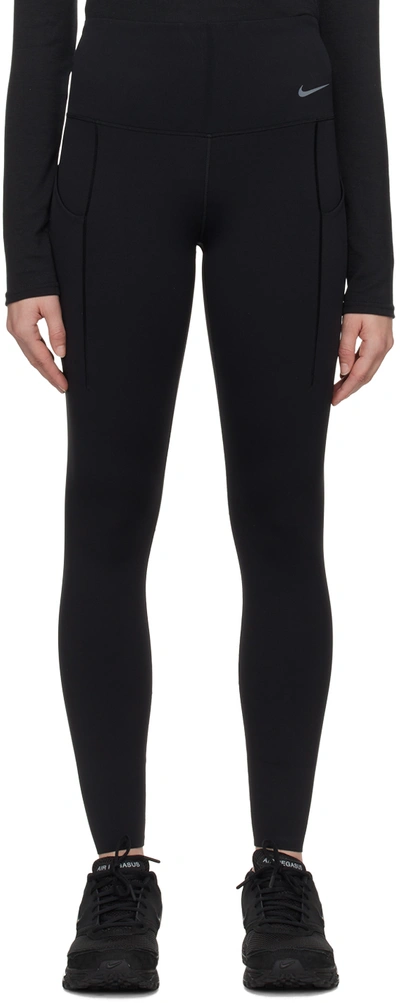 Nike Black Universa Leggings In Black/black