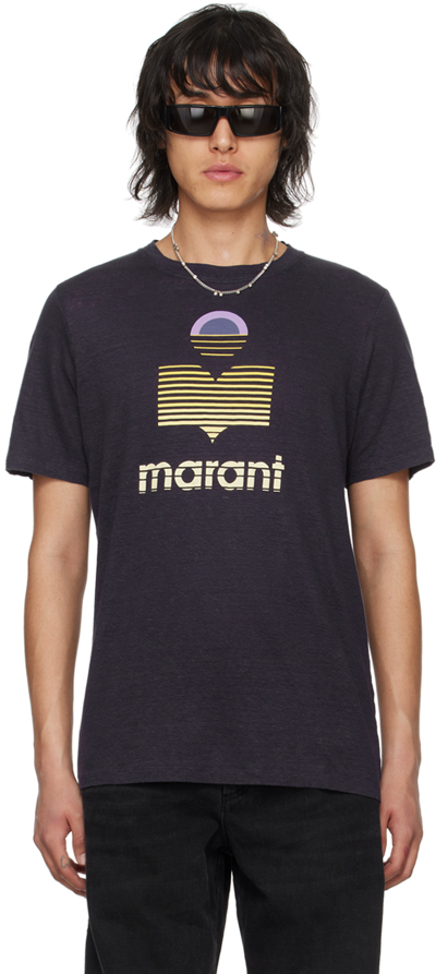 Isabel Marant Purple Karman T-shirt In Black