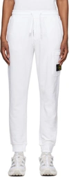 STONE ISLAND WHITE PATCH SWEATPANTS