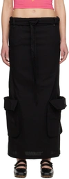 Open Yy Ssense Exclusive Black Maxi Skirt In Black