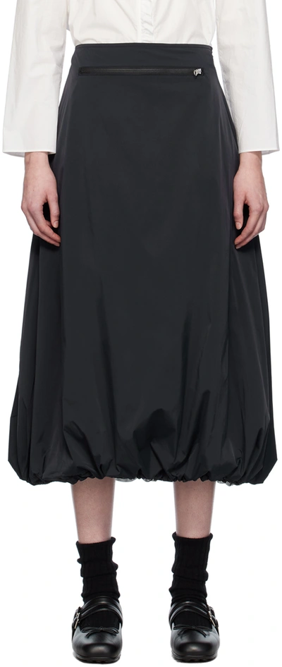 Open Yy Ssense Exclusive Navy Midi Skirt In Black Navy Blanvy
