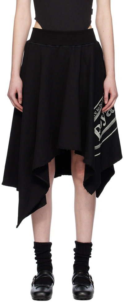 Open Yy Ssense Exclusive Black Midi Skirt
