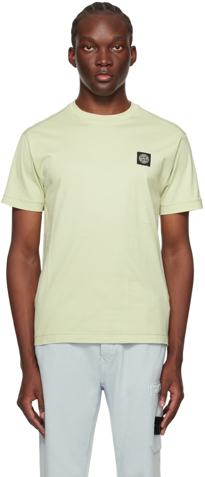 Stone Island Logo-patch Cotton T-shirt In Pistachio