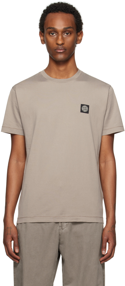Stone Island Grey Patch T-shirt In V0092 Dove Grey