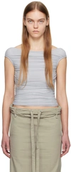 Open Yy Ssense Exclusive Gray T-shirt In Gray Gray