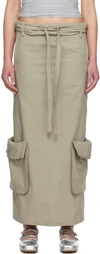 Open Yy Gray Cargo Maxi Skirt In Gray Gray
